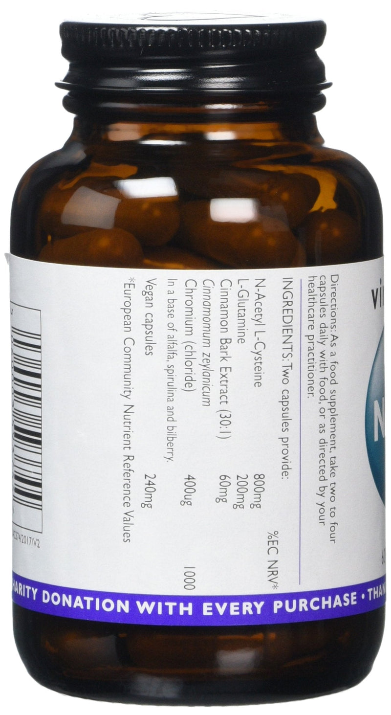 Viridian NAC+ N-Acetyl L-Cysteine - 60 Vegicaps - BeesActive Australia