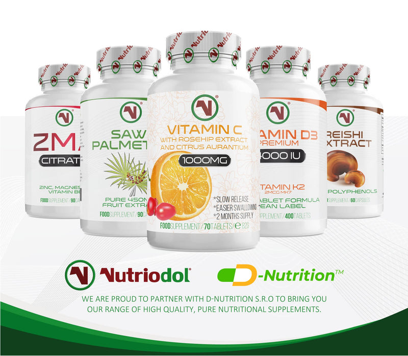 70 x Nutriodol Vitamin C with Rosehip & Bioflavonoids Tablets | 1000mg Easy to Swallow Tablets | Slow Release | Contributes to The Normal Function of The Immune System. 70 x Vitamin C Tablets - BeesActive Australia