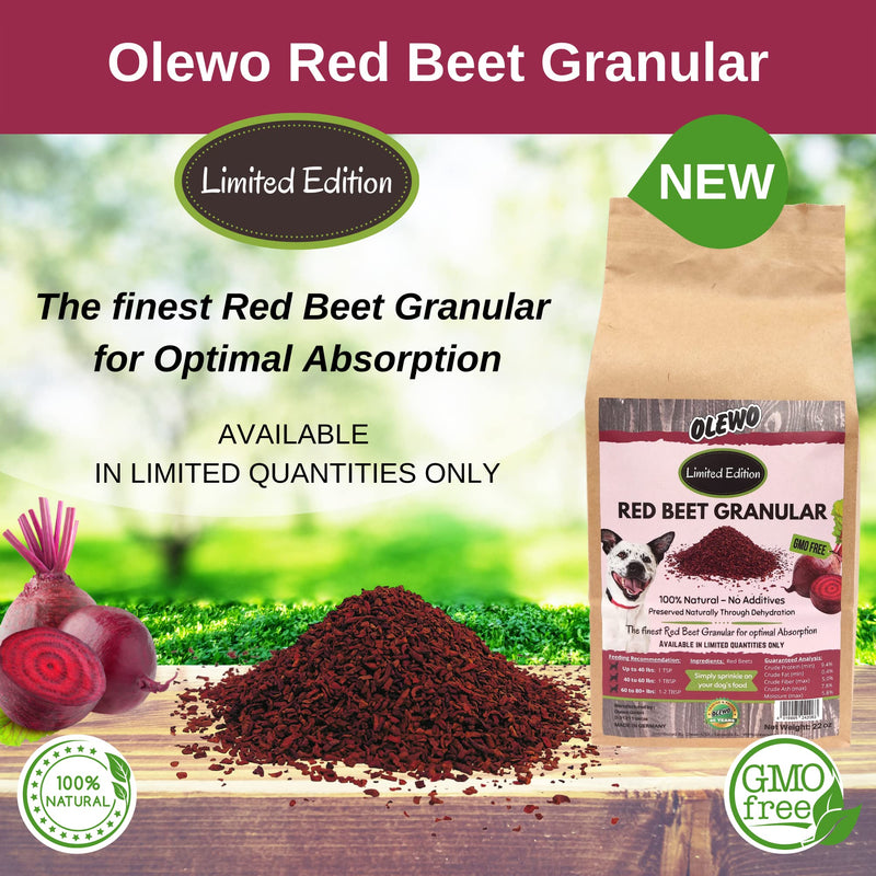 Olewo Red Beet Granular – Natural Immune Support - Anti Itch, Skin & Coat, Seasonal Allergies – Digestive Prebiotic Fiber 22 oz - BeesActive Australia