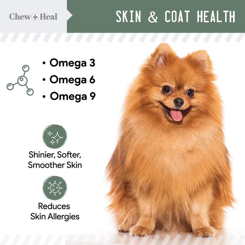 Chew + Heal All in 1 Dog Vitamin - Soft Chew Treats - Chewable Multivitamin with Probiotics, Digestive Enzymes, for Skin and Coat, Hip and Joint Support - with Omega, Calcium - Made in The USA 120 Count - BeesActive Australia