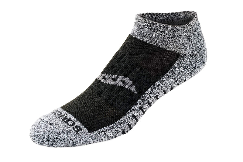 Saucony Men's Multi-pack Bolt Performance Comfort Fit No-Show Socks Shoe Size: 8-12 Black/White Assorted (6 Pairs) - BeesActive Australia