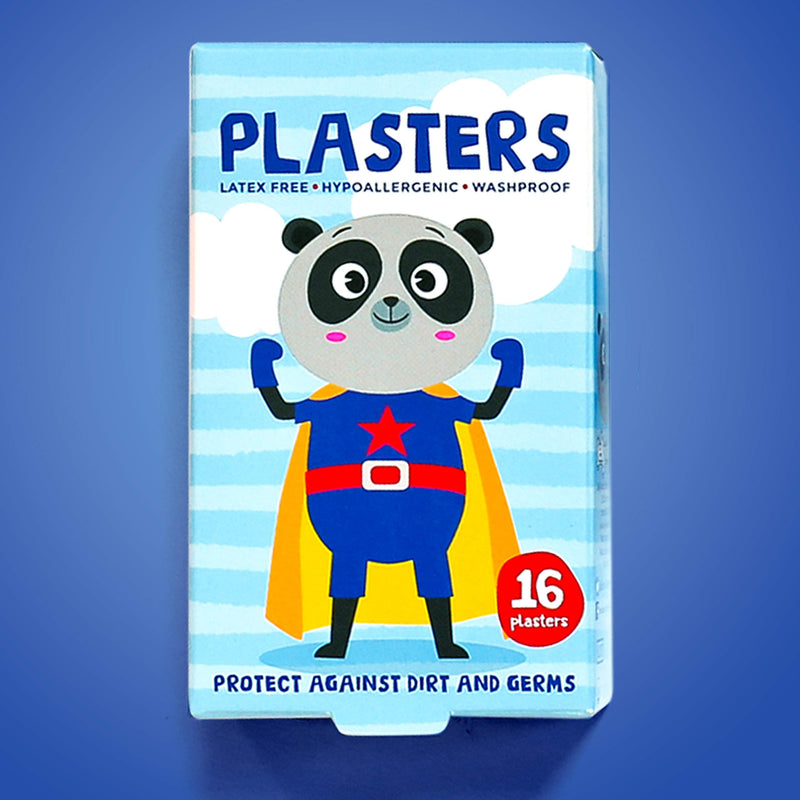 Superhero Plasters for Kids (Latex Free/Hypoallergenic/Washable/Plasters/Assorted Models), 32 Count (Pack of 1) - BeesActive Australia