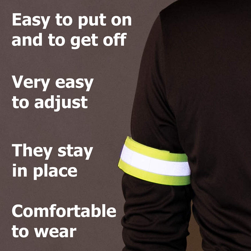 Reflective Bands for Arm, Wrist, Ankle, Leg. Reflector Bands. High Visibility Reflective Running Gear for Women and Men Cycling Walking Bike - BeesActive Australia