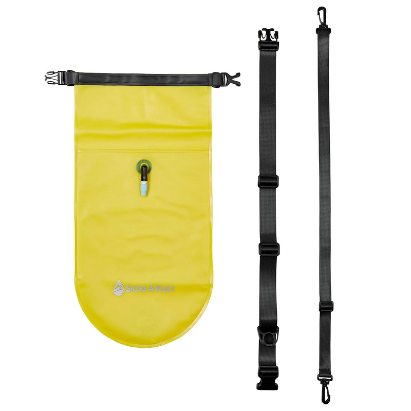 [AUSTRALIA] - Skog Å Kust SwimSak 2-in-1 Inflatable Floating Swim Buoy and Waterproof Dry Bag Yellow 1 Count (Pack of 1) 