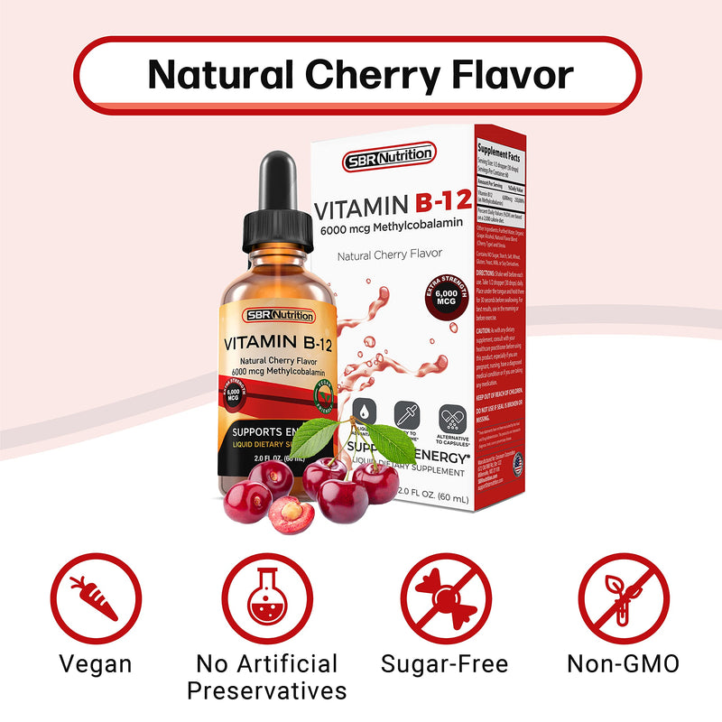 MAX Absorption, Vitamin B12 Sublingual Liquid Drops, 6000mcg Methylcobalamin Per Serving, 60 Servings, Non-GMO, Vegan Friendly - BeesActive Australia