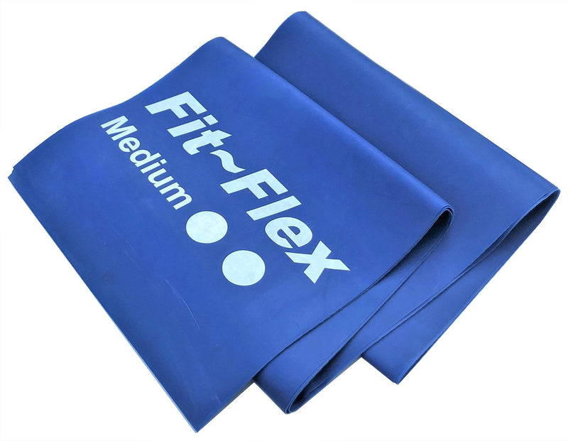 Fit-Flex Resistance Exercise Band - 2m Length - 3 Flex Options – Pilates, Yoga, Rehab, Stretching, Strength Training Blue - BeesActive Australia