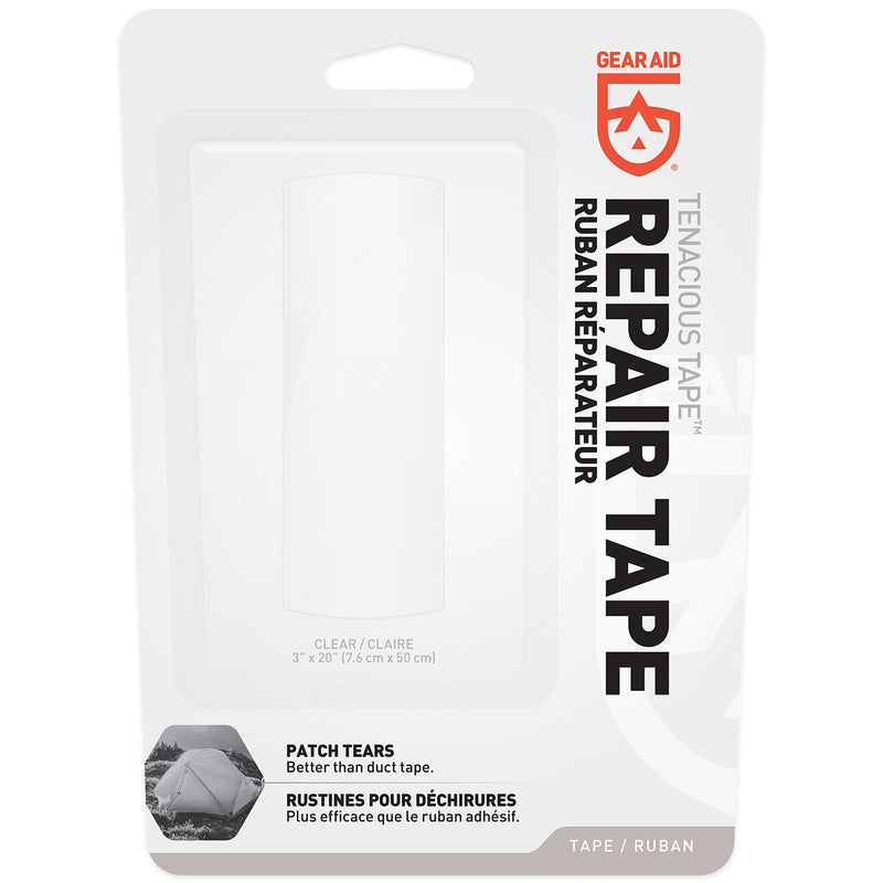 GEAR AID Tenacious Tape Fabric and Vinyl Outdoor Camping Gear Repair Tape, 3” x 20” Clear 1 Pack - BeesActive Australia
