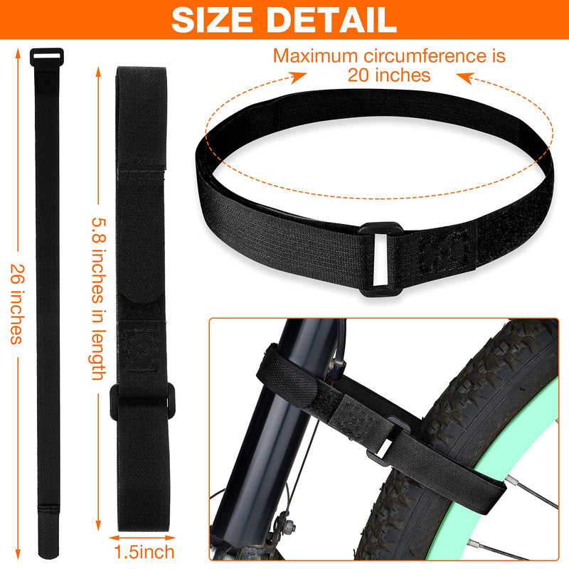 HESTYA 12 Pieces Bike Rack Straps 26 Inches Adjustable Bike Cinch Straps Bike Wheel Stabilizer Straps Bicycle Accessories for Transporting Bicycles - BeesActive Australia