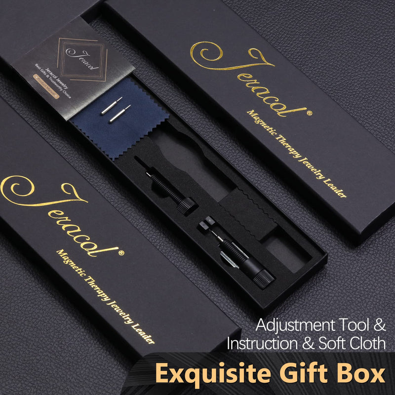Jeracol Lymphatic Detox Brazaletes Titanium Steel Magnetic Bracelets for Women,Women's Simple Design Ultra Strength(3500 Guass Each) Magnetic Bracelet,Adjustable Size with Sizing Tool in Gift Box. 2X-SG - BeesActive Australia