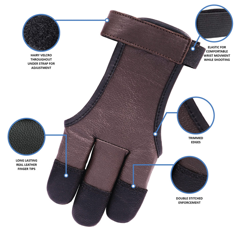 Archery Glove is Main Archery Equipment in Bow and Arrow Game, Widely Used in Shooting Archery Targets for Backyard with Any Recurve Bow, Compound Bow and Youth Bow X-Large - BeesActive Australia