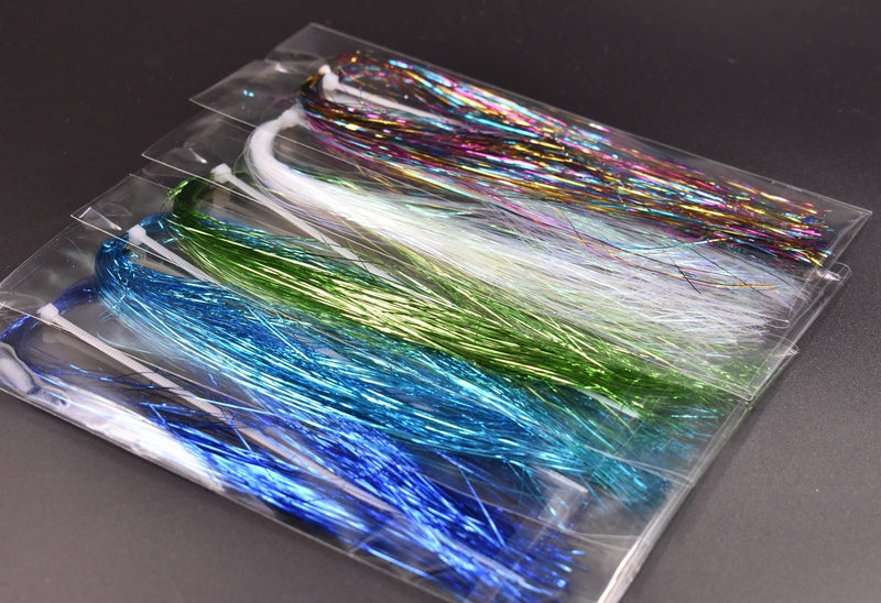 Phecda Sport 10 Packs 0.28MM Crystal Flash Tinsel Flashabou Tinsel Fly Tying Material 10 Packs-10 Colors - BeesActive Australia