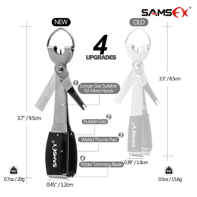 [AUSTRALIA] - SAMSFX Fishing Quick Knot Tying Tool 3.7" Large Size 4 in 1 Mono Line Clipper with Zinger Retractor Combo Carabiner Style Zinger & Silver Knot Tool 