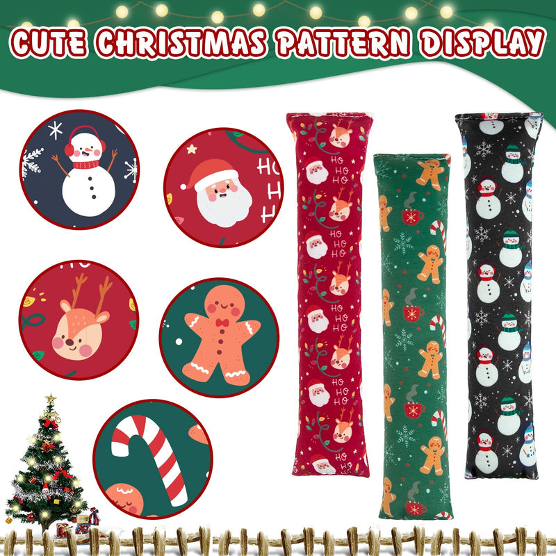 KOOLTAIL Christmas Catnip Toys for Indoor Cats - 3 Pack Kitten Plush Kicker Toys - Cat Chew Toy Filled with Natural Catnip, Kitty Kick Pillow Toy with Cute Printing - BeesActive Australia