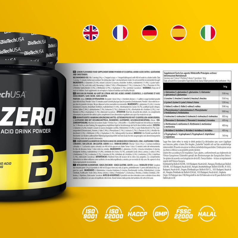 BioTechUSA Biotech USA EAA Zero 350 g Essential Amino Acids of EAA BCAA - BeesActive Australia