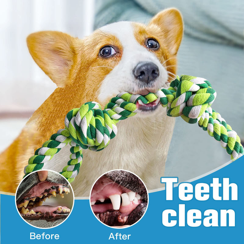 UPSKY Dog Rope Toys 2 Nearly Indestructible Dog Toys, Dog Toy for Medium to Large Breed, Dental Cleaning Chew Toys, Dog Tug Toy for Boredom, Dog Grinding Teeth, Dog Rope Toy for Aggressive Chewers - BeesActive Australia