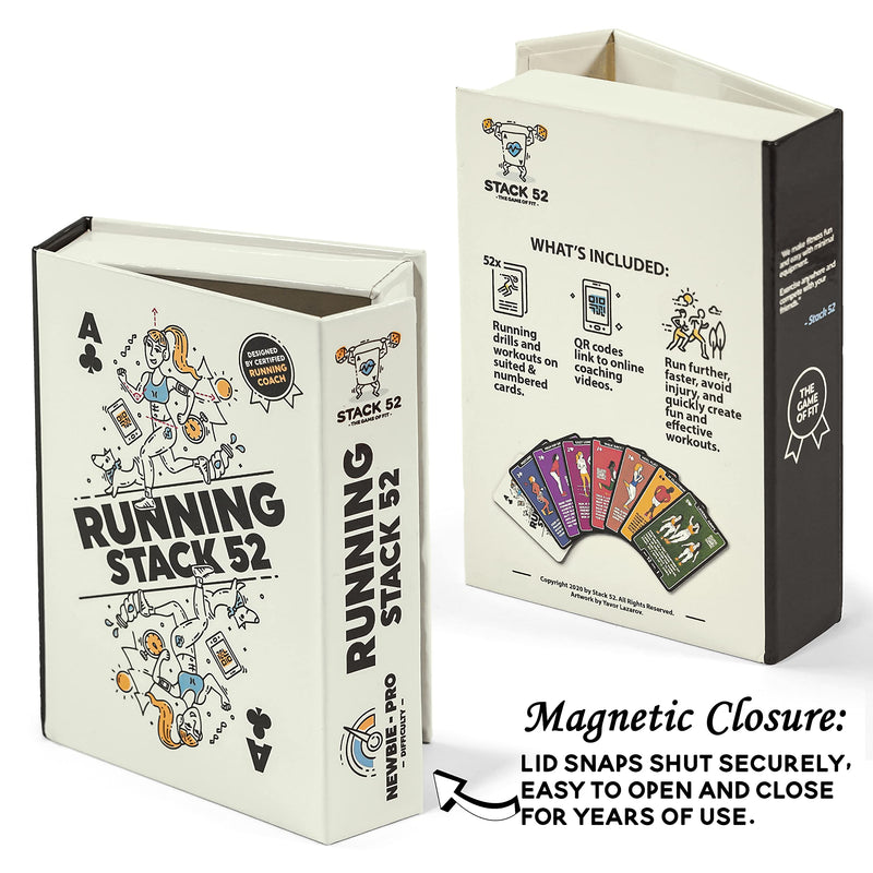 Stack 52 Running Exercise Cards: Run Faster and Further with Less Effort. Video Instruction by Certified Coach Included. Beginner to Advanced Drills. Running Stack 52 - BeesActive Australia