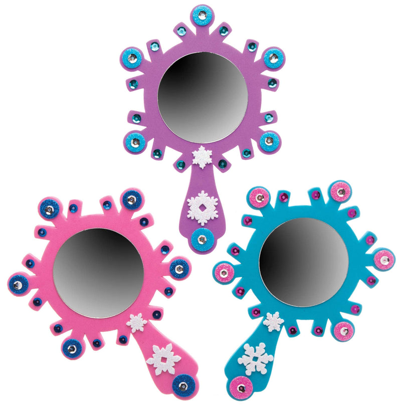 Baker Ross AT174 Snow Princess Mirror Kits, Arts and Crafts for Kids (Pack of 4), Assorted - BeesActive Australia