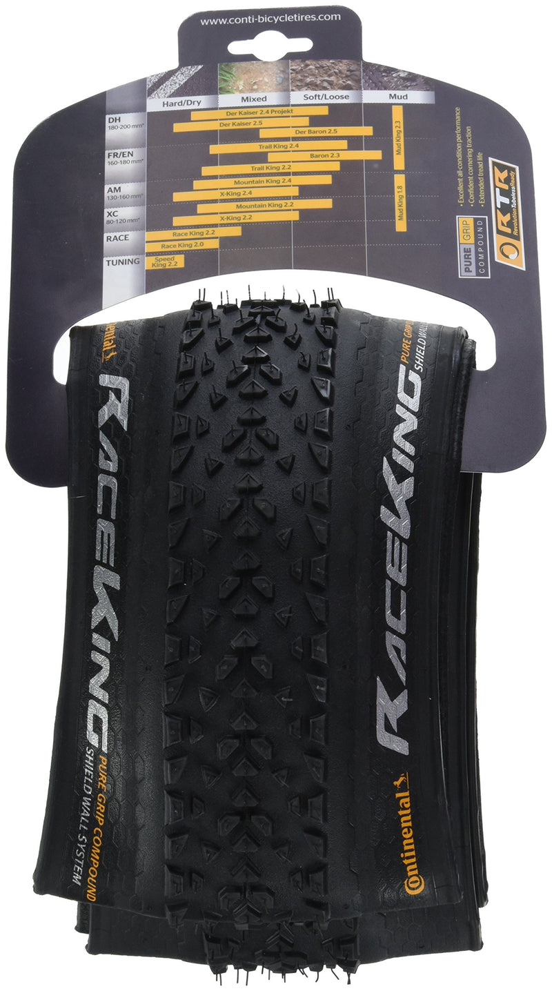 Continental ShieldWall Mountain Bike Tire - All Terrain Replacement MTB Tire (26", 27.5", 29") Race King 26 x 2.0 - BeesActive Australia