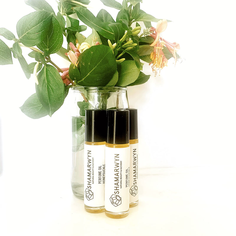 Honeysuckle Perfume Oil, Natural Organic Botanical, Pure Essential Oil Blend Roll-On by Shamarwyn - BeesActive Australia
