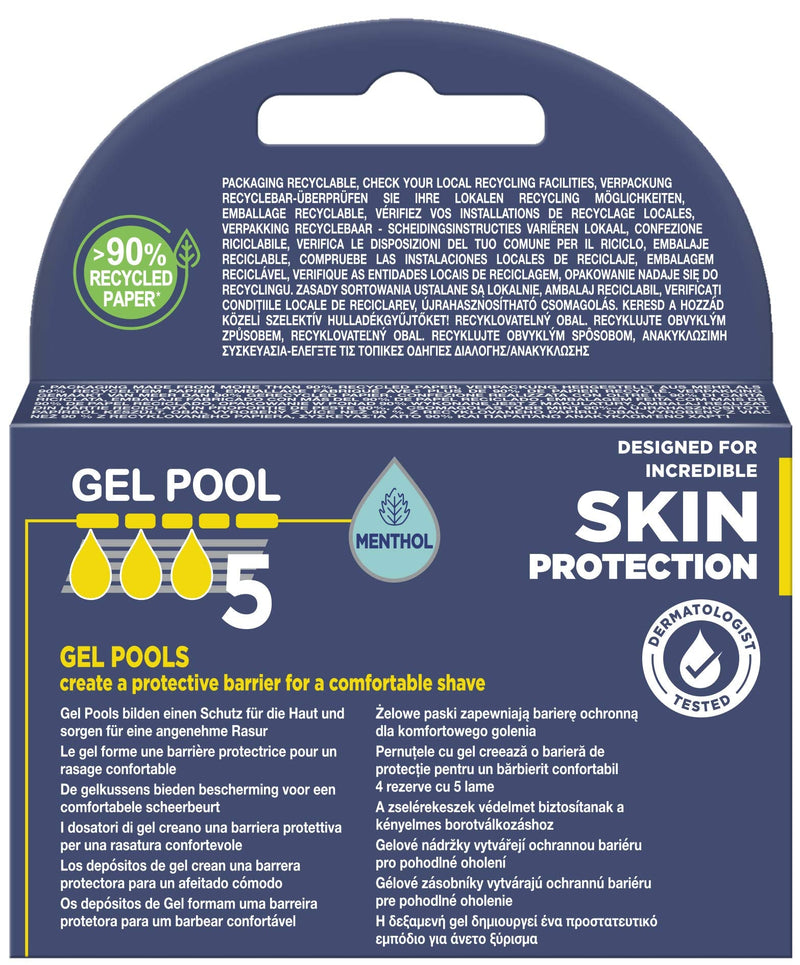 Wilkinson Sword Hydro 5 4 x Wilkinson Sword Hydro 5 Skin Protection Advanced with Menthol Enriched Lubricant Band, Compatible for Any Hydro Razor - BeesActive Australia