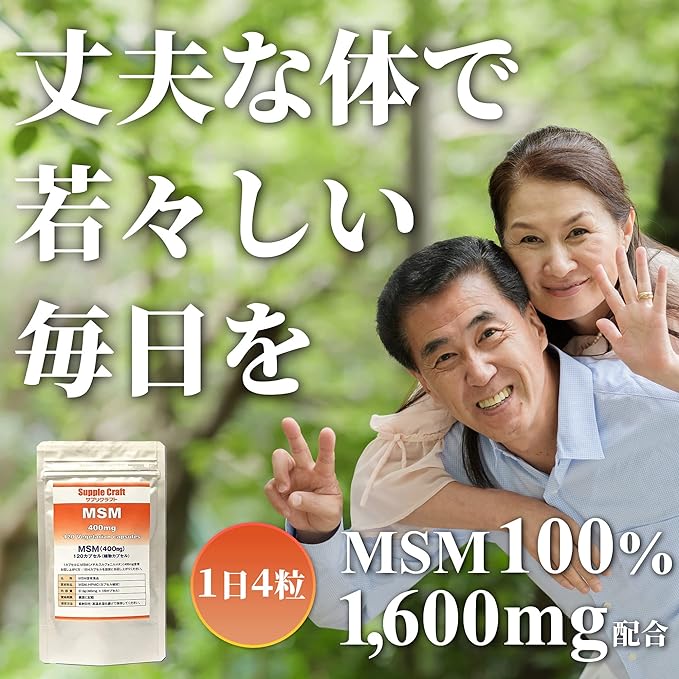 Supplicraft MSM 1600mg per day 30 days supplement 120 capsules - BeesActive Australia