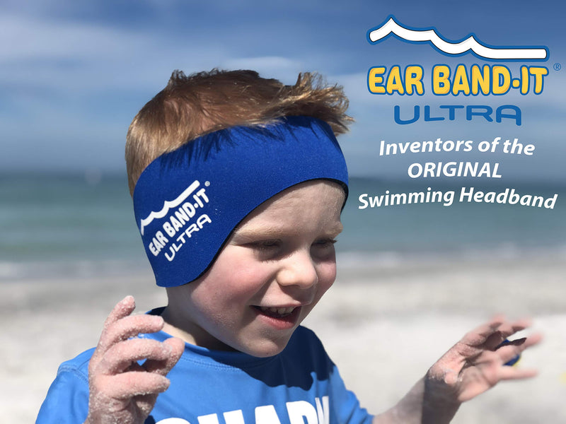 EAR BAND-IT Ultra Swimming Headband - Best Swimmer's Headband - Keep Water Out, Hold Earplugs in - Doctor Recommended - Secure Ear Plugs - Invented by ENT Physician Medium (ages 2 to 8yrs) Hot Pink - BeesActive Australia