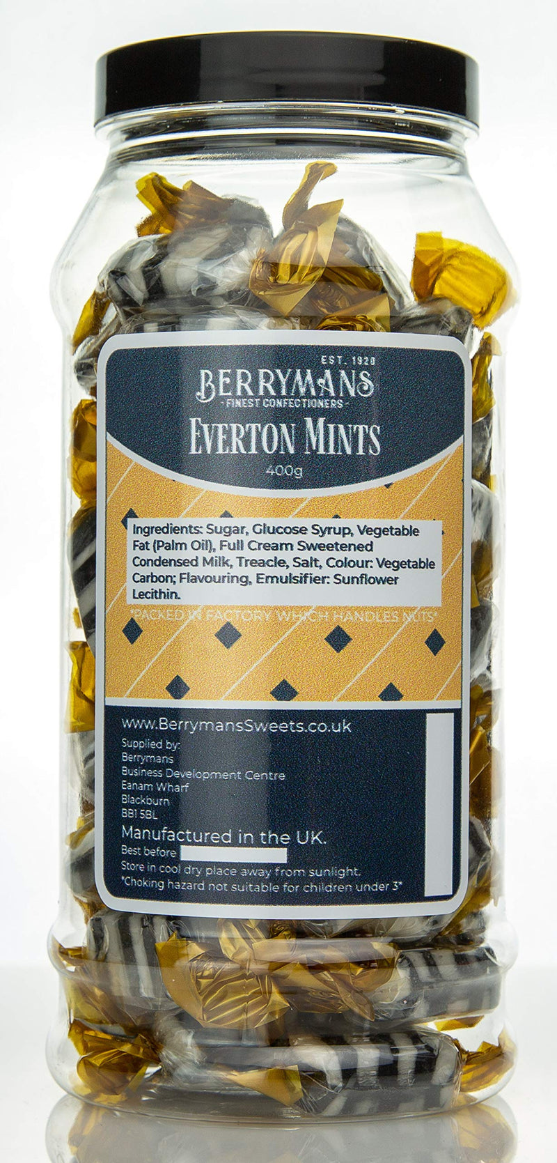 Original Everton Mints Retro Sweets Gift Jar by Berrymans Sweet Shop - Classic Sweets, Traditional Taste. - BeesActive Australia