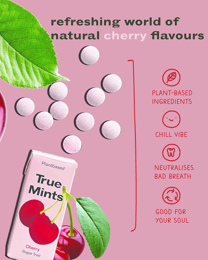 True Mints Mixed Flavours (12-pack) - Sugar Free Mints - Xylitol Mints - Fruit Pastilles - Sugar Free & Plantbased Travel Sweets with Natural Flavours Mixed Flavours Mints 12 Count (Pack of 1) - BeesActive Australia