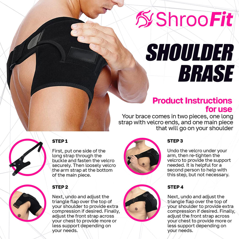 Shoulder Brace for Men and Women - Rotator Cuff Support Brace With Soft Underarm Pad for Shoulder Pain Relief and Compression Sleeve for Shoulder Injury - BeesActive Australia