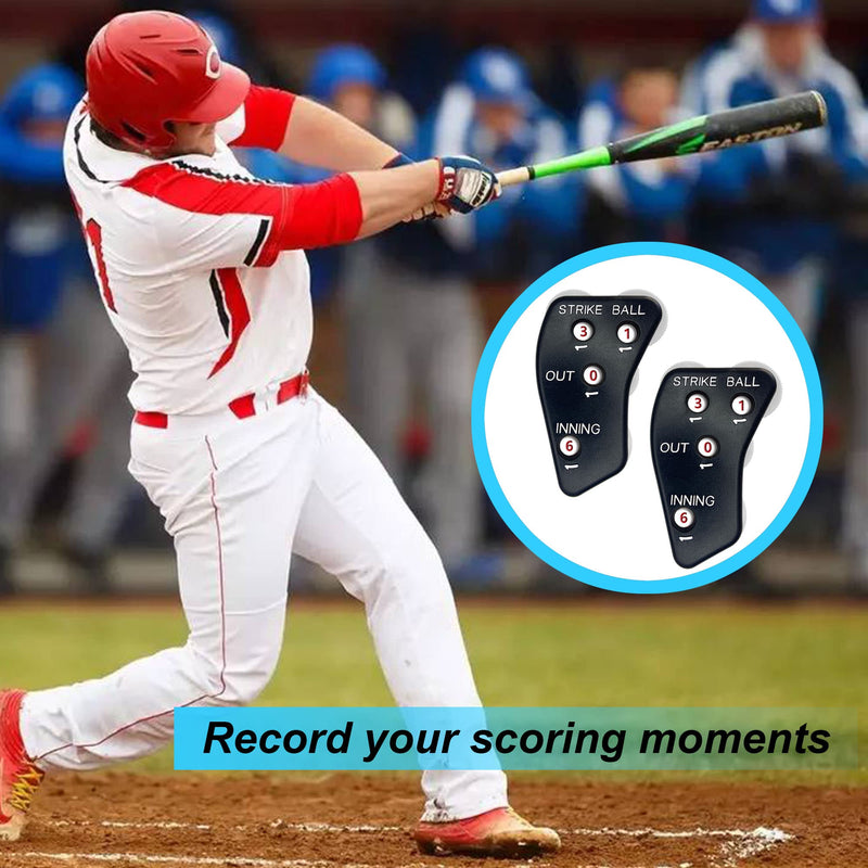Joewuzun 4 Wheel Umpire Indicator- Baseball Umpire Counter Clicker 4-Wheel Call Order Indicator- Baseball Clicker Outs Innings Balls and Strike Clicker for Softball - BeesActive Australia