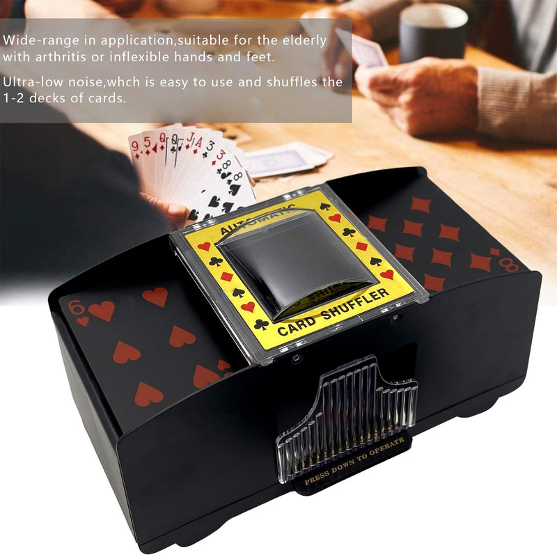 LIIBOT 2/6 Deck Automatic Card Shuffler for UNO, Texas Hold'em, Poker, Home Card Games, Blackjack, Battery Operated Electric Poker Shuffling Machine 2 Decks - BeesActive Australia