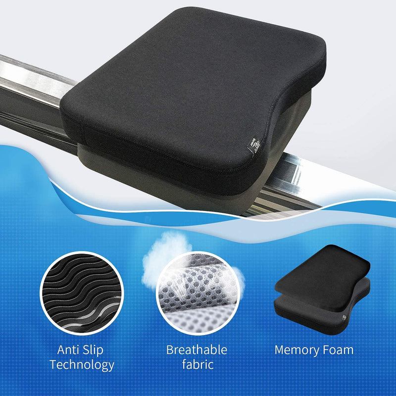 Hornet Watersports Memory Foam Cushion Made for Concept 2 Rowing Machine Black - BeesActive Australia