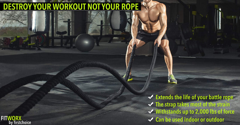 RadBizz Battle Rope Anchor Strap Kit with Bonus Battle Rope Workout Guide- FitWorx - BeesActive Australia