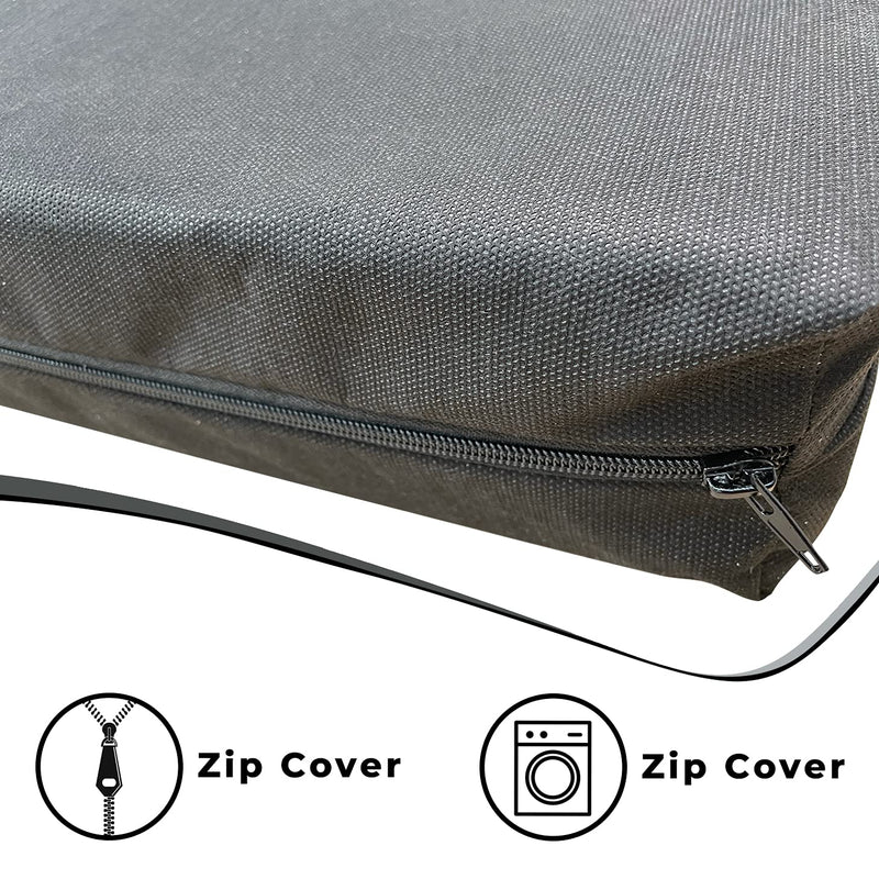 Brillars® Wheelchair Cushion Foam Ergonomic Posture Seat Pads Comfort Car Hip, Tailbone Support Pressure Sore Relief Office Chairs, Car Seats Vinyl Wipeable Black Cover (18" x 16" x 4") 18" x 16" x 4" - BeesActive Australia