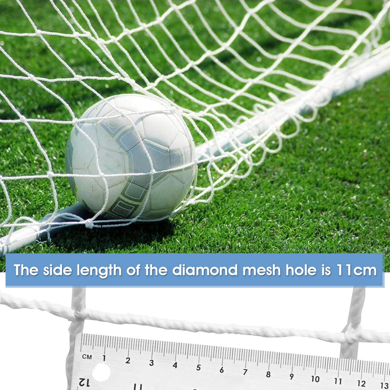 Yosoo Health Gear Replacement Soccer Net Nylon Soccer Goal Net Replacement Durable Goal Nets and Soccer Goal Straps for Outdoor Sports Football Soccer Training 12X6FT - BeesActive Australia