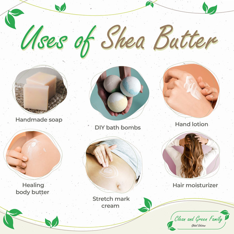 Refined Pure Shea Butter (14 Oz) | 100% Natural, Unscented | Base Ingredient for DIY Skin Care Recipes: Body Butter, Shea Butter Lotion, Shea Butter Soap, Shea Butter Moisturizer | Resealable Pouch - BeesActive Australia