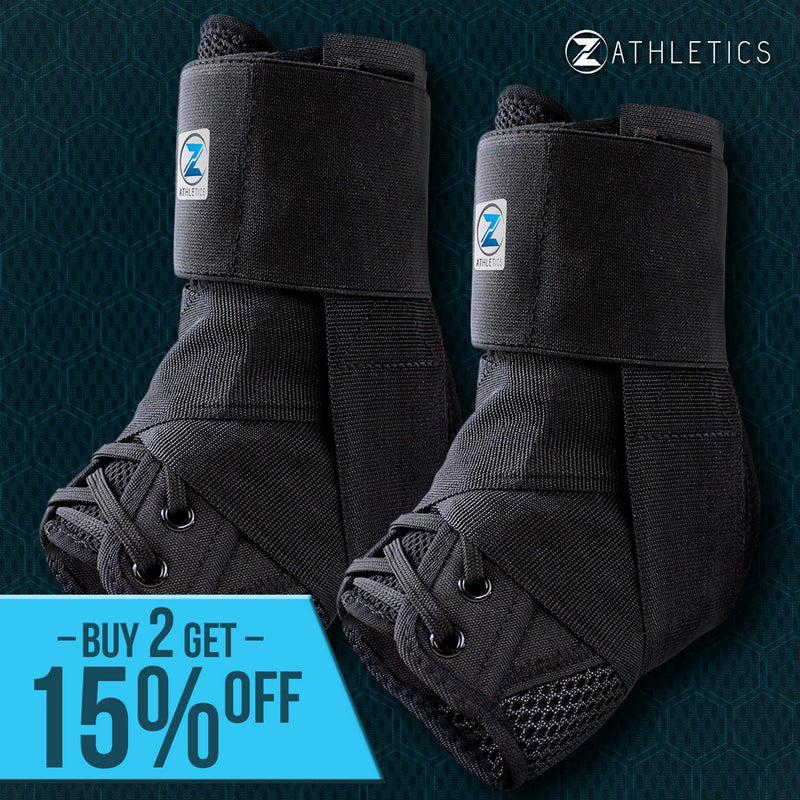 Zenith Ankle Brace, Lace Up Adjustable Support  for Running, Basketball, Injury Recovery, Sprain! Ankle Wrap for Men, Women, and Children Large (Pack of 1) - BeesActive Australia