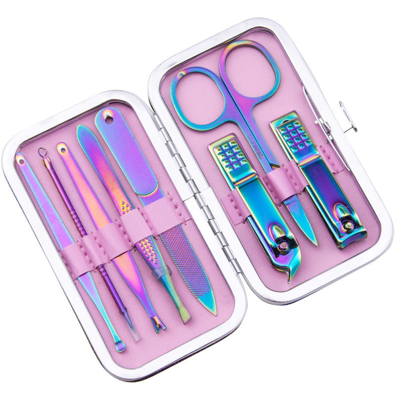 CYGM Manicure Pedicure Set Nail Clippers 8 Piece Stainless Steel Manicure Kit To Nail, Cutter Kits Perfect for Women,Men Travel Hygiene Kit - BeesActive Australia