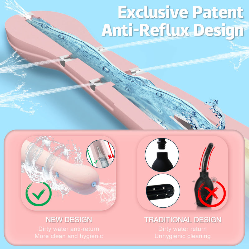 PropoDusche Douche Enema kit, Anti Back-Flow Douche with 5-Hole Nozzle, Silicone Enema Cleaner for Men Women(Pink) 1 - BeesActive Australia