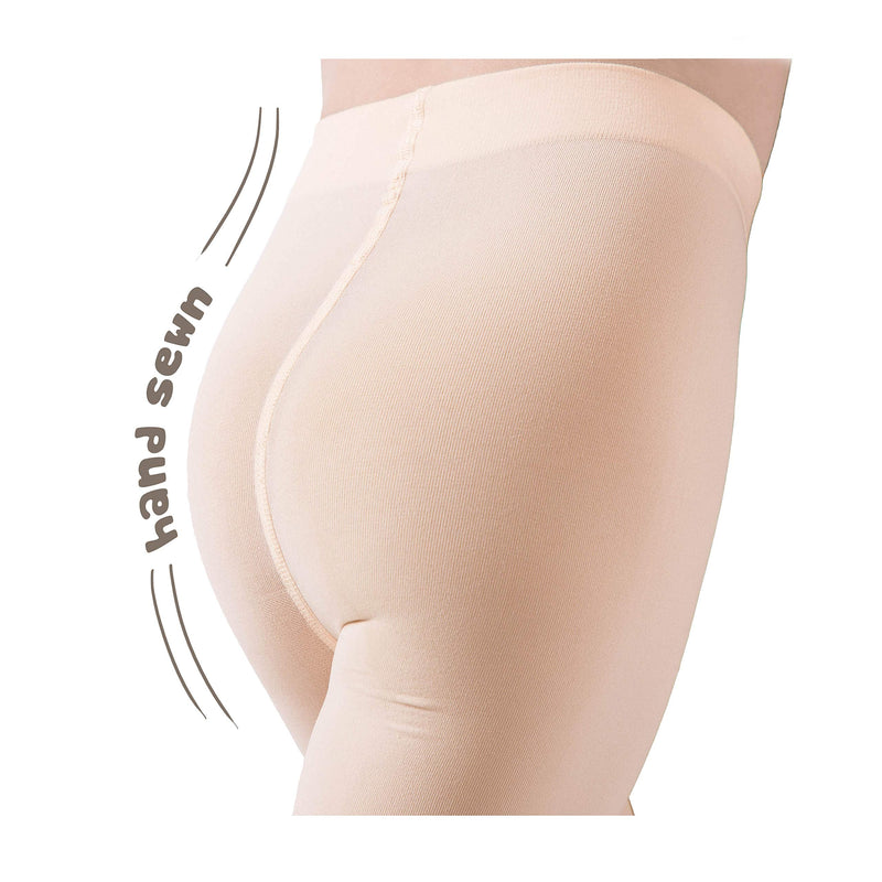DIPUG Ballet Tights for Girls Dance Tights Toddler Ballet Tights Girls Thick Soft Footed Kids Ballet Tights Ballet Pink (More Peach) - 1 Pack 8-12 Years - BeesActive Australia