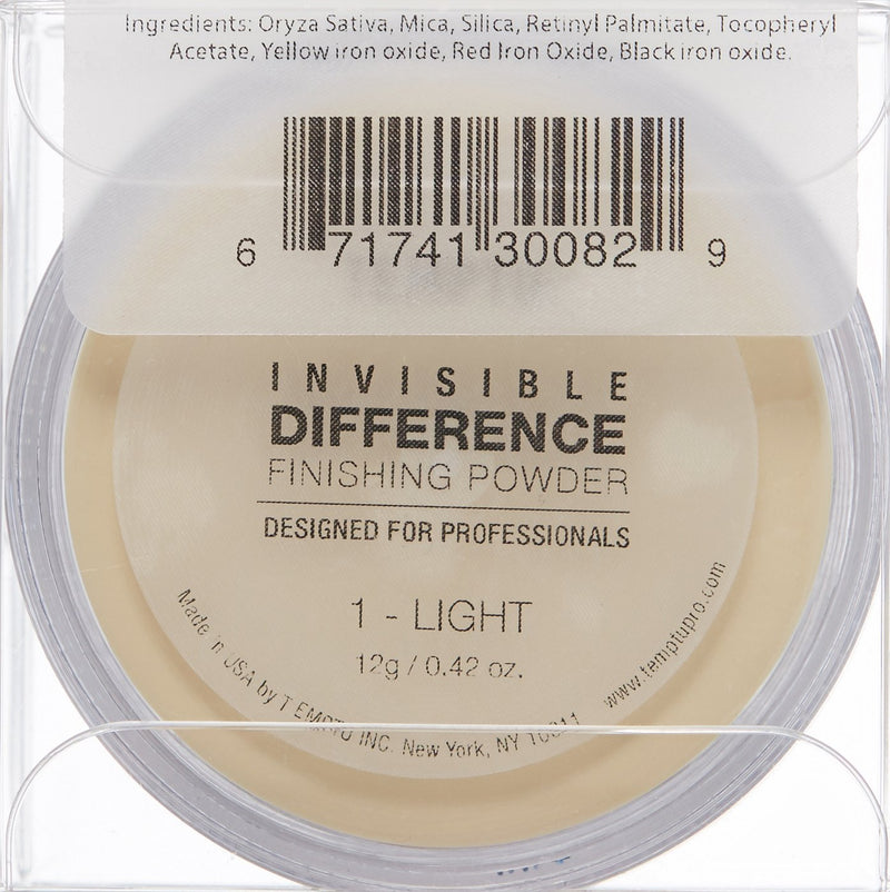 TEMPTU Invisible Difference Finishing Powder: Jet-Milled, Feather-Light Formula Absorbs Excess Oil & Combats Shine For A Smooth, Matte Finish, Available In 3 Shades Light - BeesActive Australia