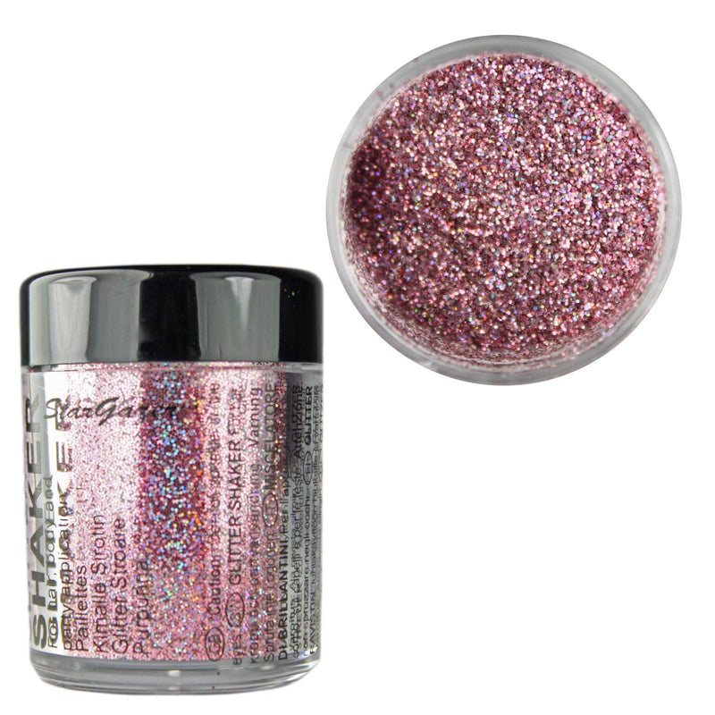 Stargazer Starlight Glitter Shaker, Pink Nebula. Cosmetic glitter powder for use on the eyes, lips, face, body, hair and nails. - BeesActive Australia