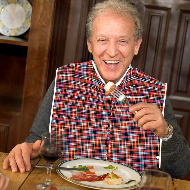 2 Adult Bibs Waterproof Eldly Bib Adult Washable Dining Bibs Mealtime Bib Clothing Protector for Elderly Men Women - BeesActive Australia