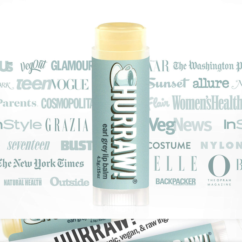 Hurraw! Earl Grey Lip Balm, 3 Pack: Organic, Certified Vegan, Cruelty and Gluten Free. Non-GMO, 100% Natural Ingredients. Bee, Shea, Soy and Palm Free. Made in USA - BeesActive Australia