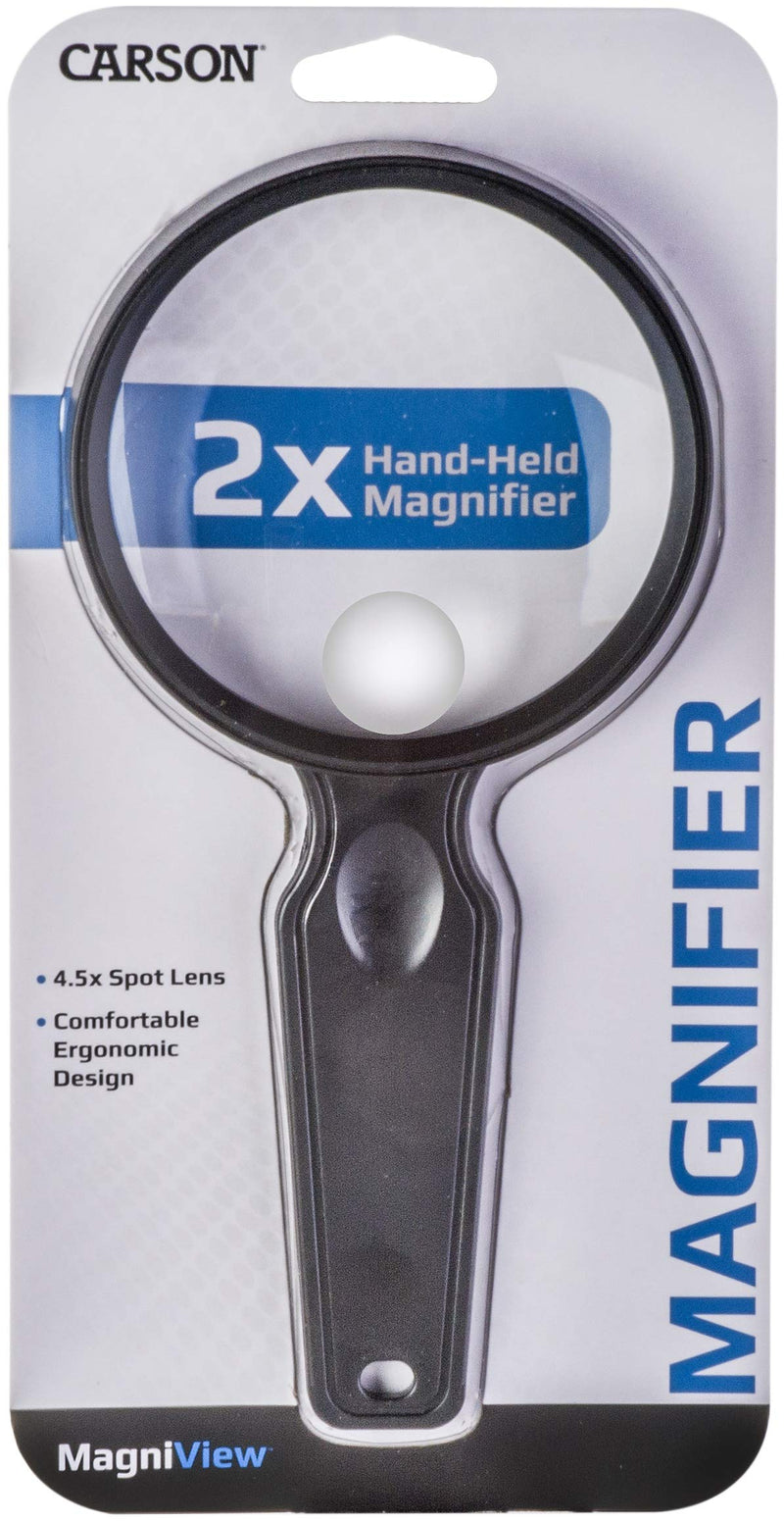 Carson MagniView Handheld 2x Magnifier with 4.5x Spot Lens 2x Magnification (3.25'' Lens Diameter) DS-36 - BeesActive Australia
