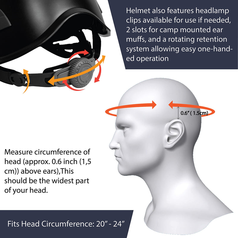 Fusion Climb Meka II Climbing Bungee Zipline Mountain Construction Safety Protection Helmet Black - BeesActive Australia