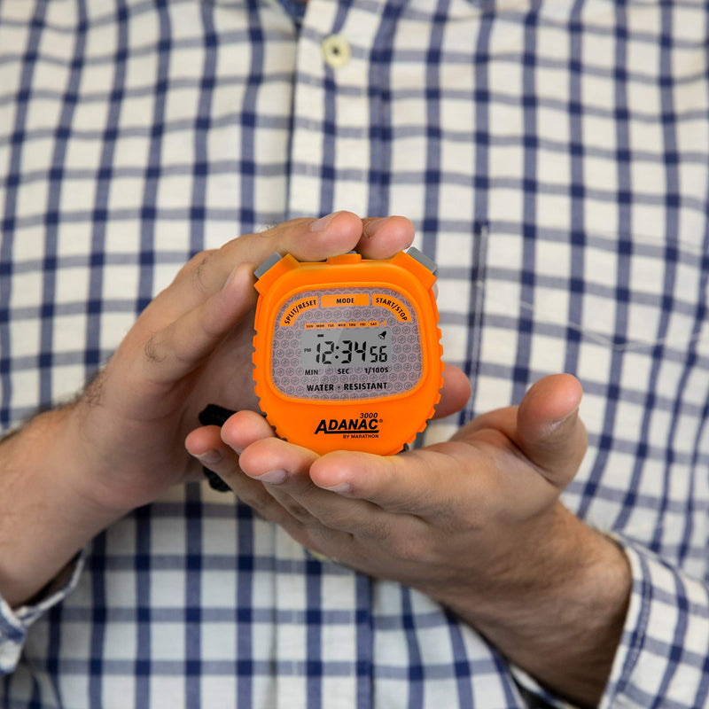 ADANAC 3000 Commercial Grade Digital Stopwatch Timer (Neon Orange) Neon Orange - BeesActive Australia