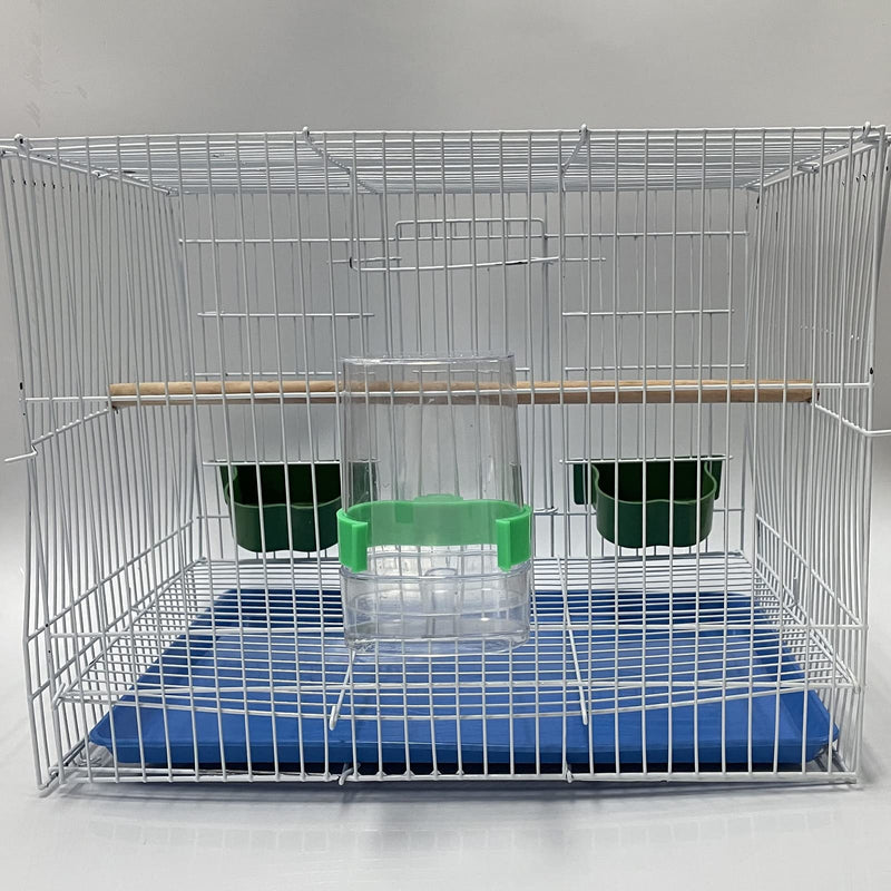 [2 Pack] Seneme Automatic Bird Water Dispenser for Cage, Birds Clear Dispenser Food Feeder, Bird Food Feeder for Cage with 1 Pcs Plastic Fruit Vegetable Feeder - BeesActive Australia