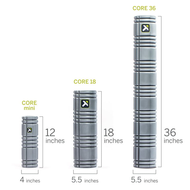 Trigger Point Performance CORE Foam Roller Multi-Density Solid Gray 12-Inch - BeesActive Australia