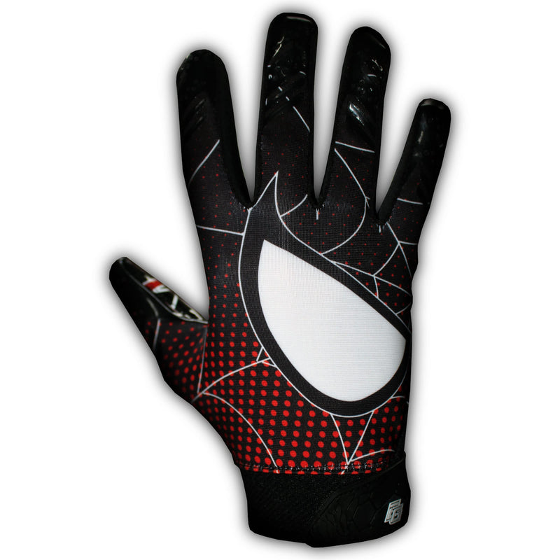 Taqcha Spider Youth Football Gloves - Tacky Grip Skin Tight Adult Football Gloves - Pro Elite Super Sticky Receiver Football Gloves - Youth Sizes M-L - BeesActive Australia